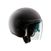 Casco EL'FAST, un casco jet in fiberglass grigio carbone opaco. Design elegante e ventilazione ottimale. Di TUCANO URBANO.